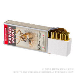 20 Rounds of 30-30 Win Ammo by Winchester - 150gr PP