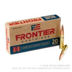 20 Rounds of .300 AAC Blackout Ammo by Hornady Frontier - 208gr FMJ