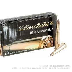 20 Rounds of 5.6x52mm Rimmed Ammo by Sellier & Bellot - 70gr SP 20 Rounds of 5.6x52mm Rimmed Ammo by Sellier & Bellot - 70gr SP