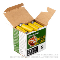 25 Rounds of 20ga Ammo by Remington Gun Club - 7/8 ounce #8 shot