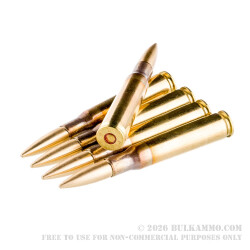 10 Rounds of .50 BMG Ammo by PMC - 740gr Brass Solid