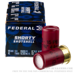 100 Rounds of 12ga Ammo by Federal Shorty Shotshell - #4 Buck