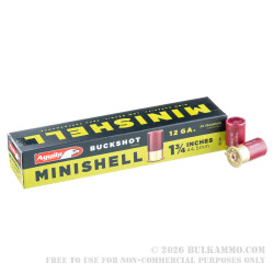 20 Rounds of 12ga Ammo by Aguila Minishell - 1-3/4" #4/#1 Buck Mix 20 Rounds of 12ga Ammo by Aguila Minishell - 1-3/4" #4/#1 Buck Mix