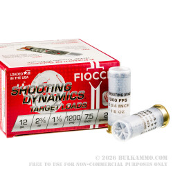 250 Rounds of 12ga Ammo by Fiocchi - 1 1/8 ounce #7 1/2 shot 250 Rounds of 12ga Ammo by Fiocchi - 1 1/8 ounce #7 1/2 shot