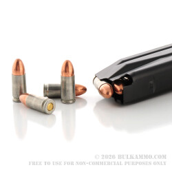 500  Rounds of 9mm Ammo by MFS - 115gr FMJ