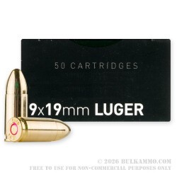 1000 Rounds of 9mm Ammo by Igman - 147gr FMJ