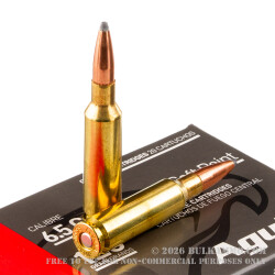 20 Rounds of 6.5 Creedmoor Ammo by Aguila - 129gr SP