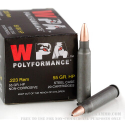 20 Rounds of .223 Ammo by Wolf - 55gr HP 20 Rounds of .223 Ammo by Wolf - 55gr HP