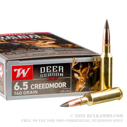 20 Rounds of 6.5 Creedmoor Ammo by Winchester Deer Season XP - 140gr Extreme Point