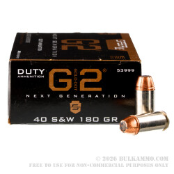 50 Rounds of .40 S&W Ammo by Speer LE Gold Dot G2 - 180gr JHP