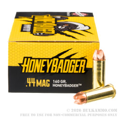 50 Rounds of .44 Mag Ammo by Black Hills Ammunition - 160gr HoneyBadger