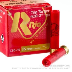 250 Rounds of .410 Ammo by Rio Top Target - 1/2 ounce #9 shot