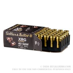 25 Rounds of .40 S&W Ammo by Sellier & Bellot XRG Defense - 130gr SCHP