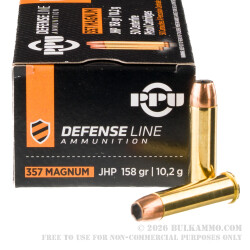 50 Rounds of .357 Mag Ammo by Prvi Partizan - 158gr JHP