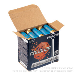 25 Rounds of 12ga Ammo by Fiocchi Crusher - 1 ounce #8 Shot