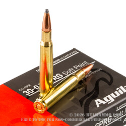 20 Rounds of 30-06 Springfield Ammo by Aguila - 150gr SP
