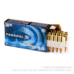 20 Rounds of .308 Win Ammo by Federal - 180gr SP