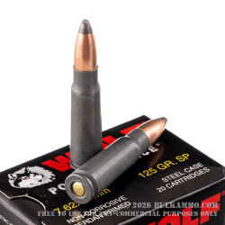 1000 Rounds of 7.62x39mm Ammo by Wolf - 125gr SP