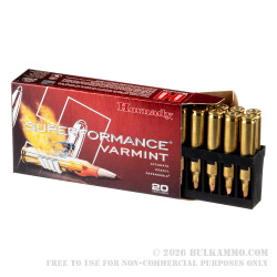 20 Rounds of .204 Ruger Ammo by Hornady Superformance - 40gr V-MAX