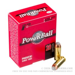20 Rounds of 10mm Ammo by Corbon - 135gr PowR Ball