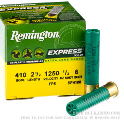 25 Rounds of .410 Ammo by Remington Express-XLR - 1/2 ounce #6 shot