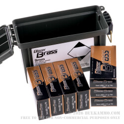 350 Rounds of 9mm Ammo by Blazer Brass In Plano Can - 115gr FMJ 350 Rounds of 9mm Ammo by Blazer Brass In Plano Can - 115gr FMJ