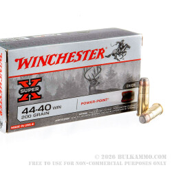 50 Rounds of .44-40 Win Ammo by Winchester - 200gr SP 50 Rounds of .44-40 Win Ammo by Winchester - 200gr SP