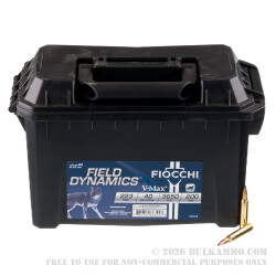 200 Rounds of .223 Ammo by Fiocchi - 40gr V-Max