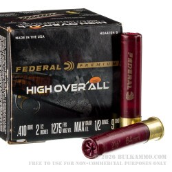 25 Rounds of .410 Ammo by Federal High Over All - 1/2 ounce #9 shot
