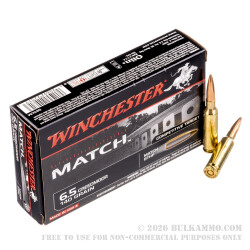 200 Rounds of 6.5 Creedmoor Ammo by Winchester Match - 140gr HPBT 200 Rounds of 6.5 Creedmoor Ammo by Winchester Match - 140gr HPBT