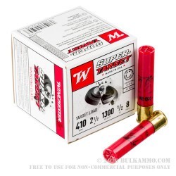 250 Rounds of .410 Ammo by Winchester Super Target - 1/2 ounce #8 shot