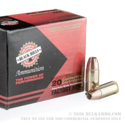 20 Rounds of 9mm Ammo by Black Hills Ammunition - 115gr HP