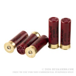 250 Rounds of 12ga Ammo by Federal Upland Steel - 1 1/8 ounce #4 steel shot