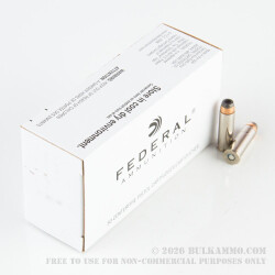 50 Rounds of .38 Spl +P Ammo by Federal Classic - 125gr JHP Hi-Shok