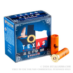 250 Rounds of 12ga 2-3/4" Ammo by Fiocchi - 1 1/8 ounce #7 1/2 shot