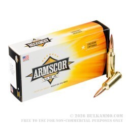 20 Rounds of 6.5 PRC Ammo by Armscor USA - 143gr ELD-X