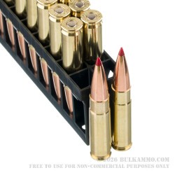 200 Rounds of .300 AAC Blackout Ammo by Hornady BLACK - 208gr ELD Match