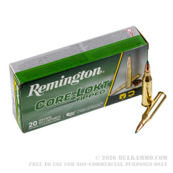 20 Rounds of .243 Win Ammo by Remington Core-Lokt Tipped - 95gr Polymer Tipped 20 Rounds of .243 Win Ammo by Remington Core-Lokt Tipped - 95gr Polymer Tipped