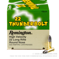 500  Rounds of .22 LR Ammo by Remington - 40gr LRN