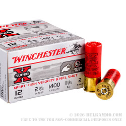 25 Rounds of 12ga Ammo by Winchester Super-X - 1-1/8 ounce #2 shot