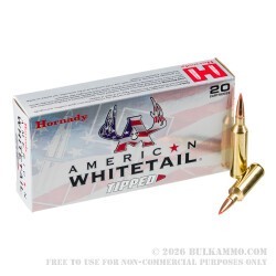 20 Rounds of 6.5 Creedmoor Ammo by Hornady American Whitetail Tipped - 129gr SST