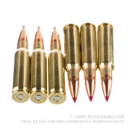 20 Rounds of .308 Win Ammo by Hornady BLACK - 168gr ELD Match