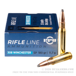 500  Rounds of .308 Win Ammo by Prvi Partizan - 180gr SP
