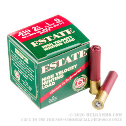 250 Rounds of .410 Ammo by Estate Cartridge - 1/2 ounce #6 shot