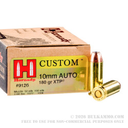 20 Rounds of 10mm Ammo by Hornady - 180gr JHP