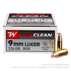50 Rounds of 9mm Ammo by Winchester Super-X - 124gr BEB