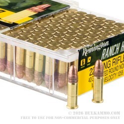 5000 Rounds of .22 LR Ammo by Remington Ranch Hand - 40gr CPRN