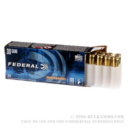 20 Rounds of .30 Carbine Ammo by Federal - 110gr SP
