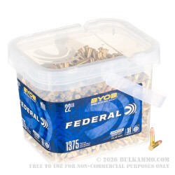 1375 Rounds of .22 LR Ammo by Federal BYOB - 36gr CPHP