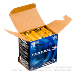 250 Rounds of 20ga Ammo by Federal Game-Shok - 1 ounce #8 shot
